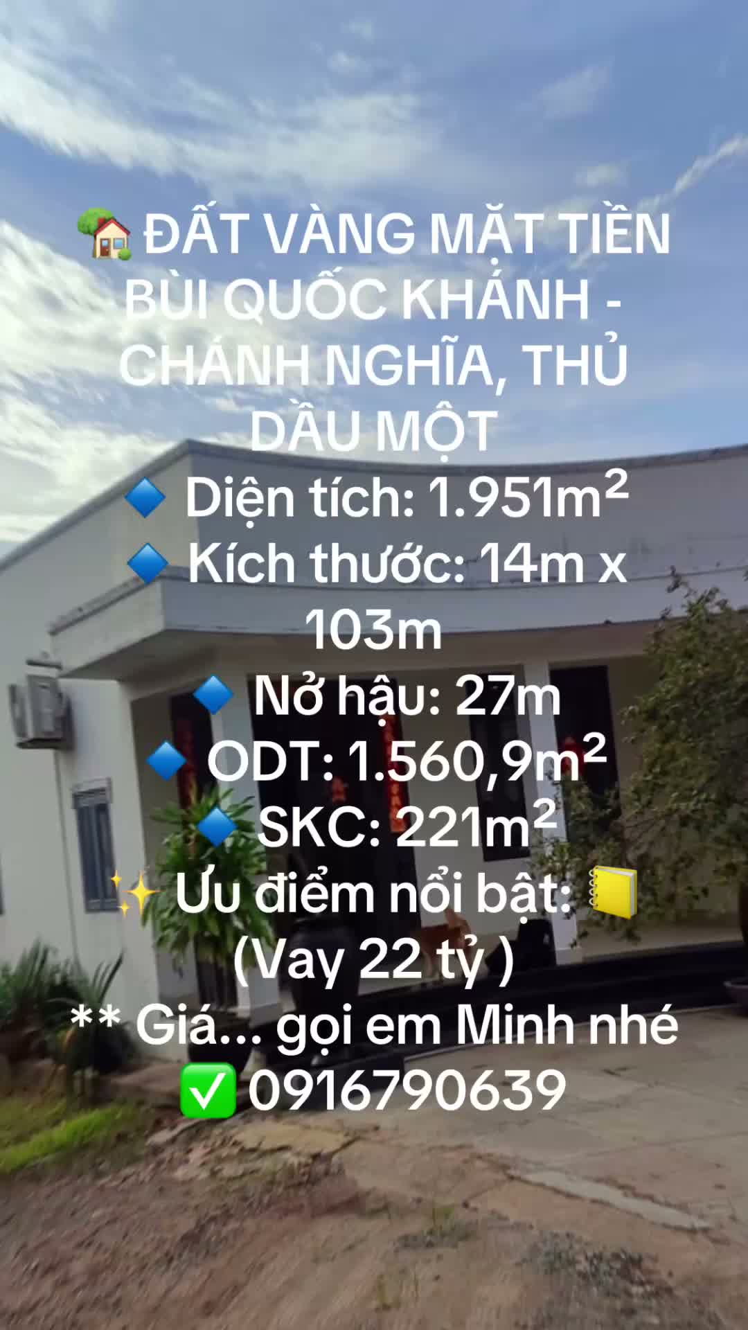 2000m mặt tiền đường trung tâm thành phố TDM  - ảnh 2
